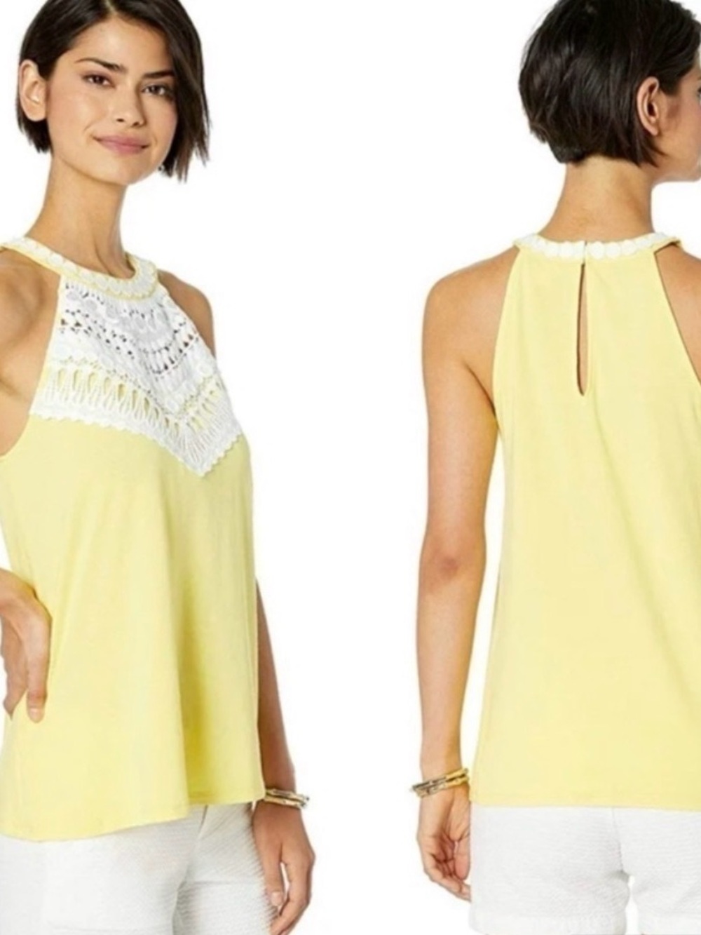 Lilly Pulitzer Dawn Crochet Top Large.